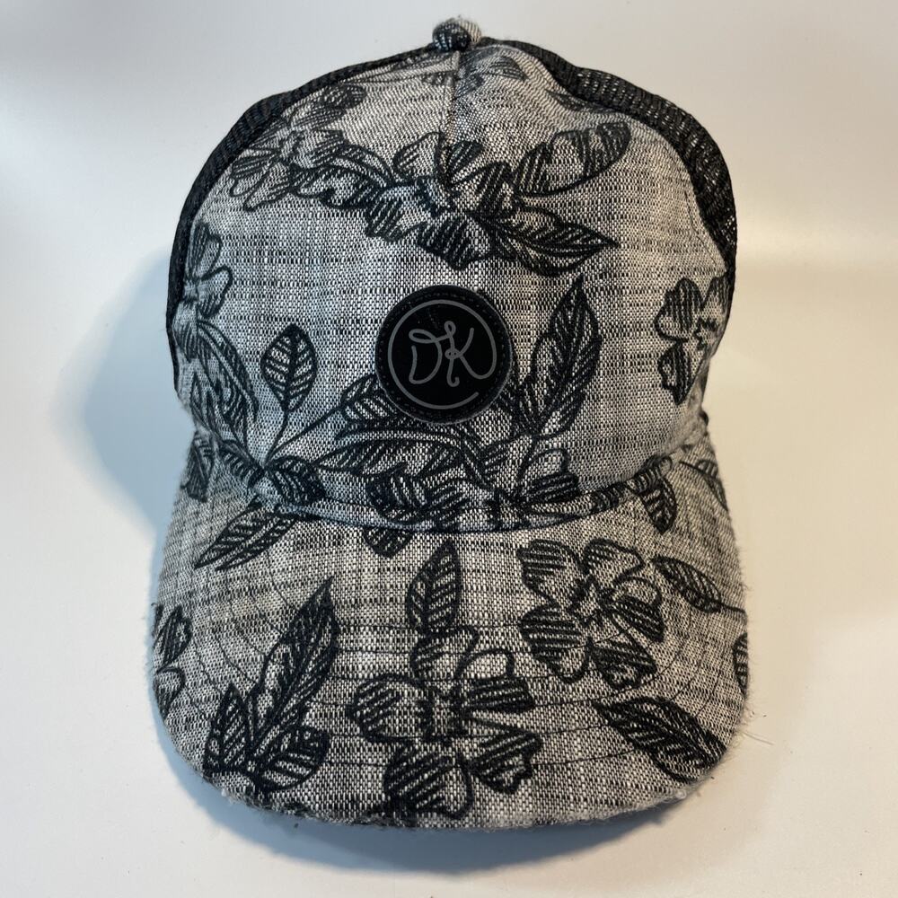 Dakine Hat Cap Snap Back One Size Gray Floral Trucker Mesh Baseball Womens
